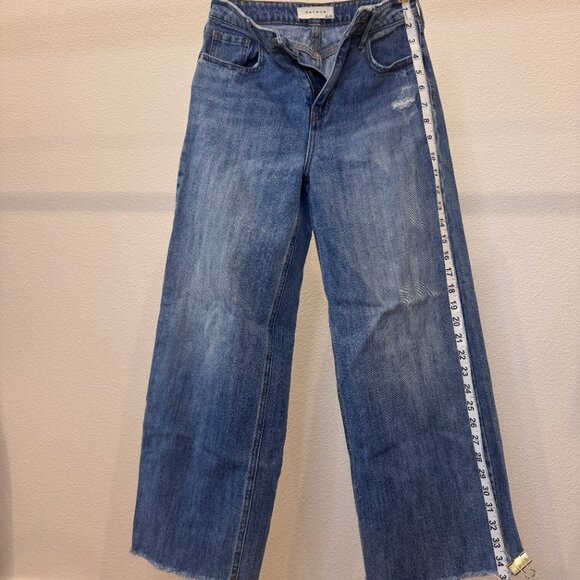 PacSun Cropped Wide Leg Jeans Medium Indigo | Size 24 | 90s Y2K Vintage Style - Picture 3 of 13